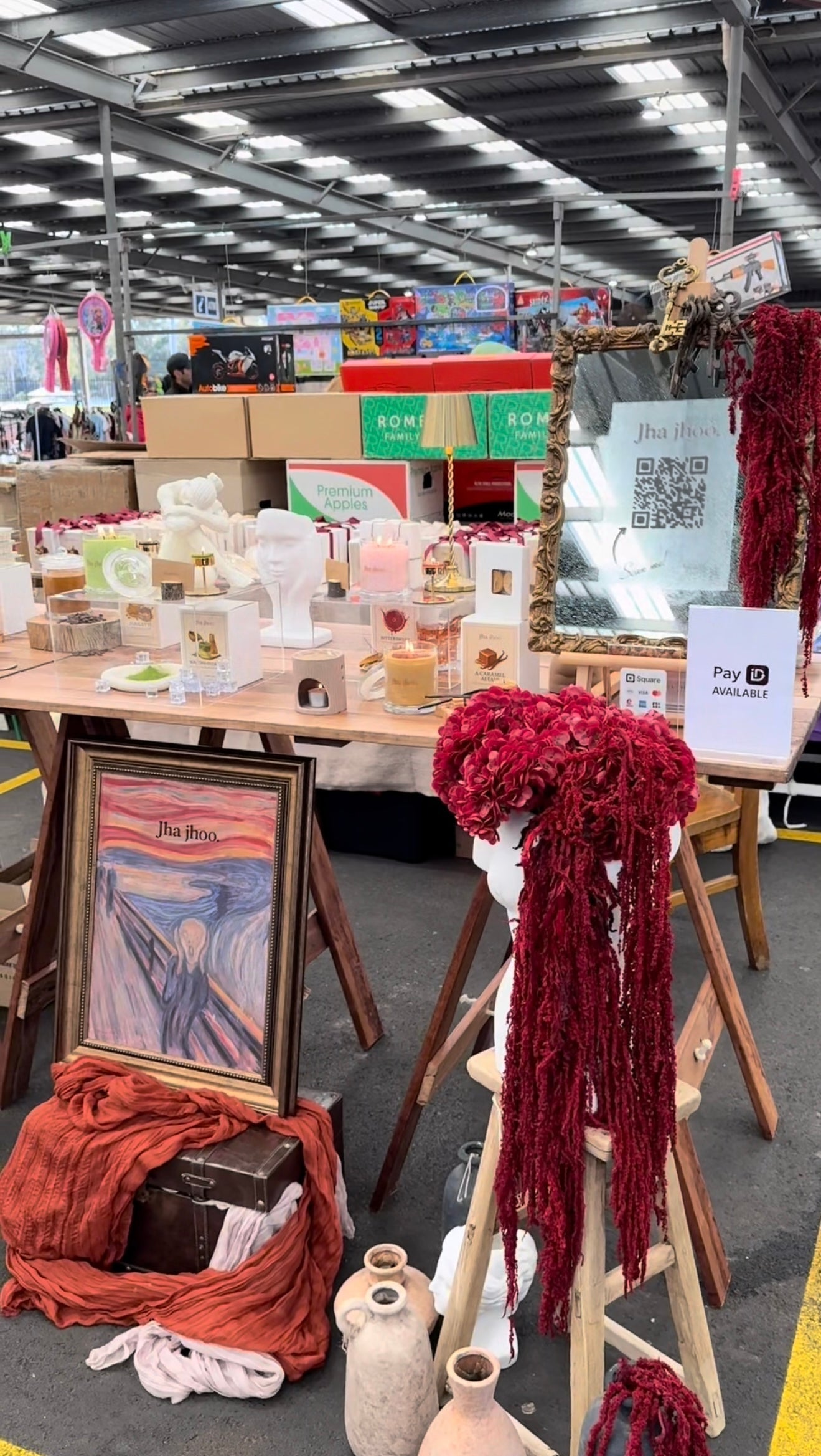 Jha jhoo's first market stall